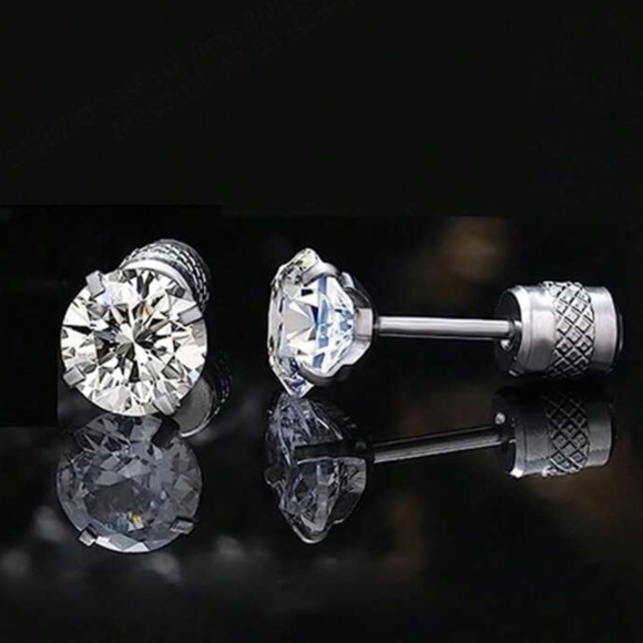 Add a touch of elegance with these stunning silver stud earrings. Perfect for an - Picture 4 of 5